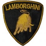 Lamborghini nakış işleme arma patch peç 9X8 cm