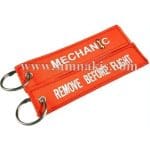 Mechanic Nakış işleme Anahtarlık Çift Taraflı 13x3,5 cm