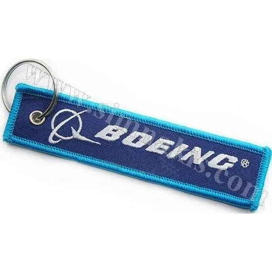 10175 Boeing Nakış işleme Anahtarlık Çift Taraflı13x3 cm - Görsel 1
