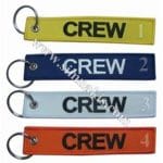 Crew Nakış işleme Anahtarlık Çift Taraflı 12x3 cm