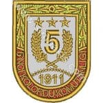 5.Kolordu komutanlığı nakış işleme arma patch peç yama 7x5,5 cm