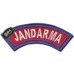 Jandarma kol yazısı nakış işleme arma patch