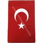 Türk Bayrak nakış işleme arma patch peç Flama 15x23 cm çift taraflı