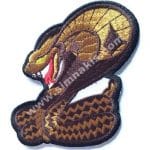Kobra Yılan nakış işleme arma 2 parça 30x26 cm 10x8,5 cm