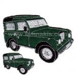 Jeep Otomobil Logo Nakış İşleme Arma 2 Parça 15x10 cm & 10x7,5 cm