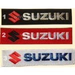 Suzuki Logo Yazı Nakış İşleme Arması Amblem Patch 11x2,5 cm