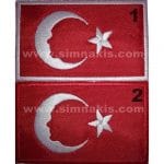 Atatürklü nakış işleme bayrak 5x8 cm