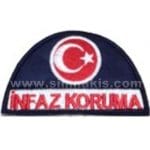 infaz koruma memuru nakış işleme arma patch 5x8 cm