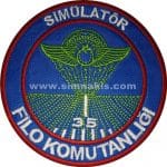 Simülatör Filo Göğüs nakış işleme arma patch peç yama 9,5x9,5 cm