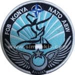 Filo Fob Konya Nato Aew nakış işleme arma 9x9 cm