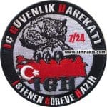 IGH iç güvenlik harekatı nakış işleme arma 9x9 cm