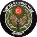 Turkish National Team Airsoft nakış işleme arma 9x9 cm