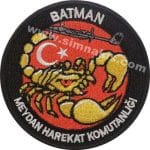 Batman Meydan Harekat Komutanlığı nakış işleme arma 9x9
