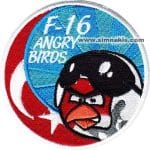 F-16 F16 Filo Angry Birds nakış işleme arma 9x9 cm