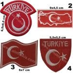 Türk bayrakları nakış işleme farklı ölçüler