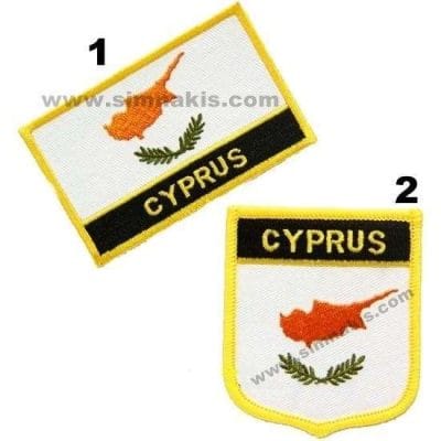 Cyprus bayrak nakış işleme arma patch peç 8x5 cm