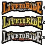Live To Ride nakış işleme arma patch peç 33x11 cm