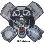 Kurt Kafası Mont arması nakış işleme arma pec 22,5x24 cm