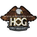 Hog Harley Owners Group nakış işleme arma patch 24x16 cm