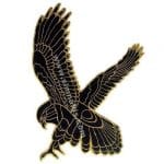 Kartal nakış işleme arma patch 23x33 cm