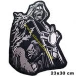 Kuru Kafa iskelet motosiklet nakış işleme arma patch 23x30 cm