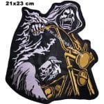 Kuru Kafa iskelet motosiklet nakış işleme arma patch 21x23 cm