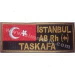 Bayraklı nakış işleme isimlik 4x10 cm