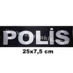 Polis yazısı nakış işleme arma patch 7x24.5 cm