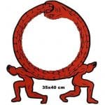 ouroboros nakış işleme arma patch 35x40 cm