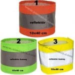 iş güvenliği kolluk kol bandı 10x40 cm orta şerit reflektörlü ayarlanabilir cırt band
