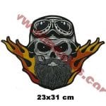 Kuru kafa mont arması nakış işleme patch 23x31 cm