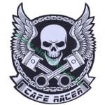 Cafe Racer nakış işleme mont arması 26,5x32,5 cm