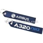 Airbus A320 Neo kumaş Nakış işleme Anahtarlık 13×3 cm