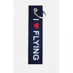 I LOVE FLYING yazılı kumaş anahtarlık 13×3 cm