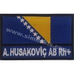 İsimlik bosna hersek bayraklı 5x8 cm