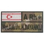 Askeri isimlik yeni multicam kumaşa 5x10 cm