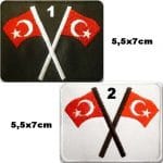 Çapraz Bayrak nakış işleme arma patch peç 5,5x7 cm