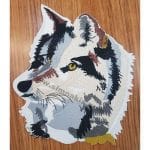 Kurt çakal köpek nakış işleme arma patch peç 20x26 cm