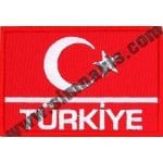Türk Bayrak nakış işleme arma patch peç 5,5x8 cm
