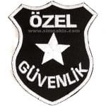 özel güvenlik arması nakış işleme arma patch peç siyah beyaz