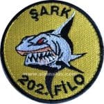 ŞARK 202. Filo Havacılar nakış işleme arma patch peç 9,5x9,5 cm