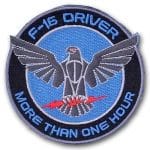 f-16 f16 Filo driver more than one hour nakış işleme arma patch peç yama 9x9 cm