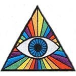 illuminati göz nakış işleme arma patch peç yama 9x10 cm