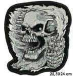 ölüm kuru kafa mont arması nakış işleme patch 22,5x24 cm