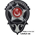 Yeni Kamu özel güvenlik personeli göğüs arması nakış işleme patch peç 7,5X10 cm