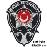 Yeni Kamu özel güvenlik personeli sırt arması nakış işleme patch peç 15X20 cm