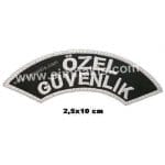 Yeni Kamu özel güvenlik personeli kol arması nakış işleme patch peç 2,5x10 cm
