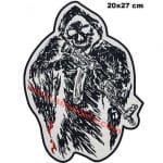 iskelet cellat nakış işleme arma patch peç 20x27 cm