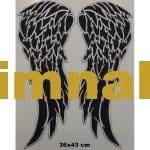 Melek Kanatları Nakış İşleme Arma Patch 1 Çift 36x43 cm – 1 Model Reflektör Kumaşlı - Görsel 3