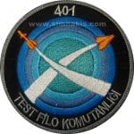 401 Test Filo Komutanlığı nakış işleme arma patch peç yama 9x9 cm